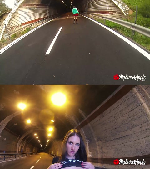 MySweetApple (24-01-16) Rollerskating And Sucking On The Highway